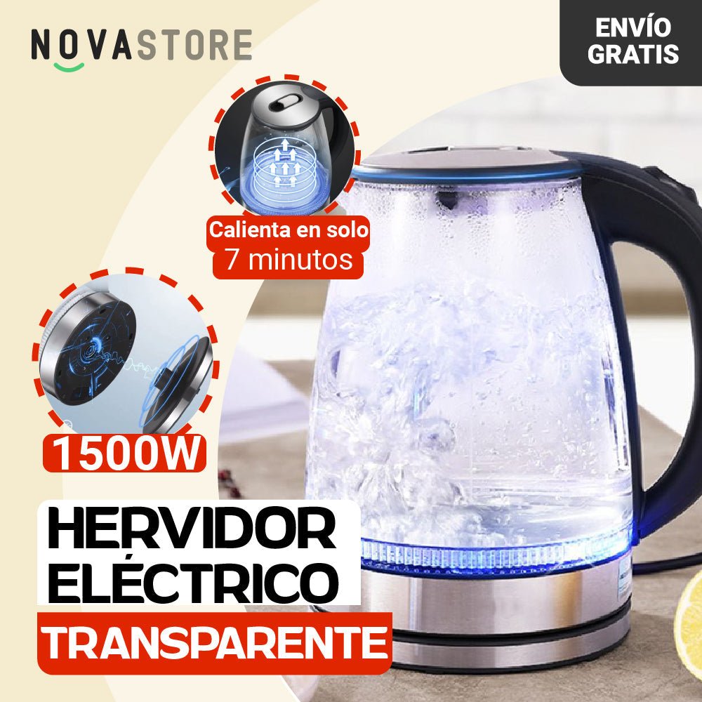 Hervidora LED Transparente Automatico + ENVÍO GRATIS - NovaStore